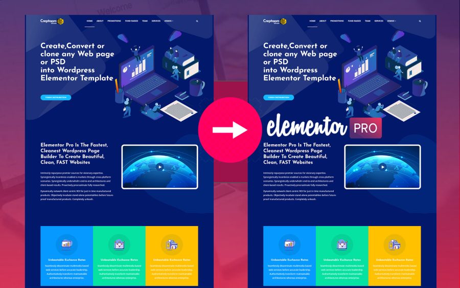 Manually Build WordPress Website Design Using Elementor Pro within 24 hrs for