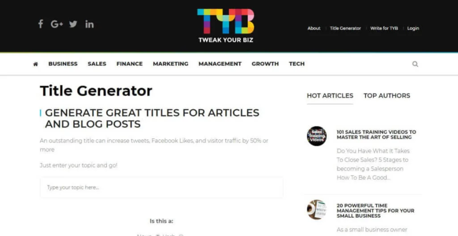 I will publish a guest post on tweakyourbiz