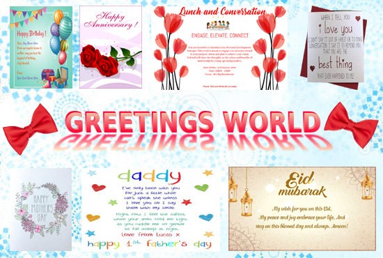 I will design greeting card for you