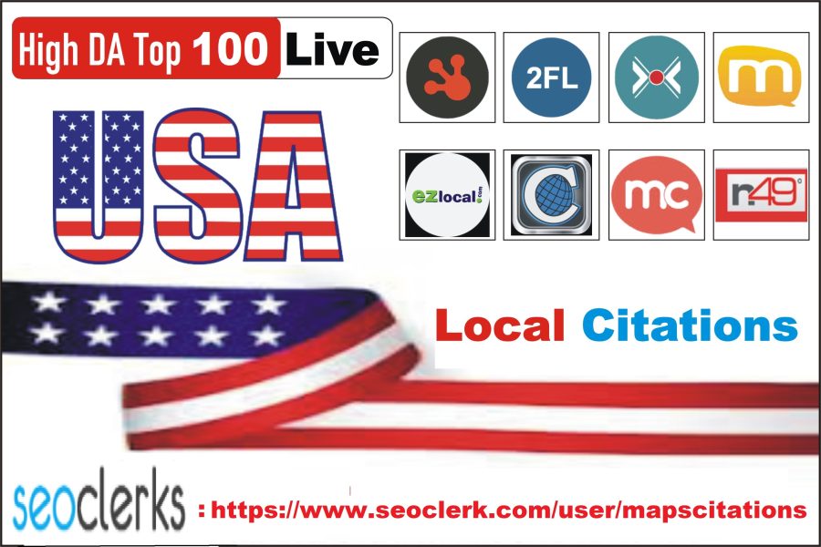 Get 100 Top USA Local Citations High DA PA For Rank To Top On Google 