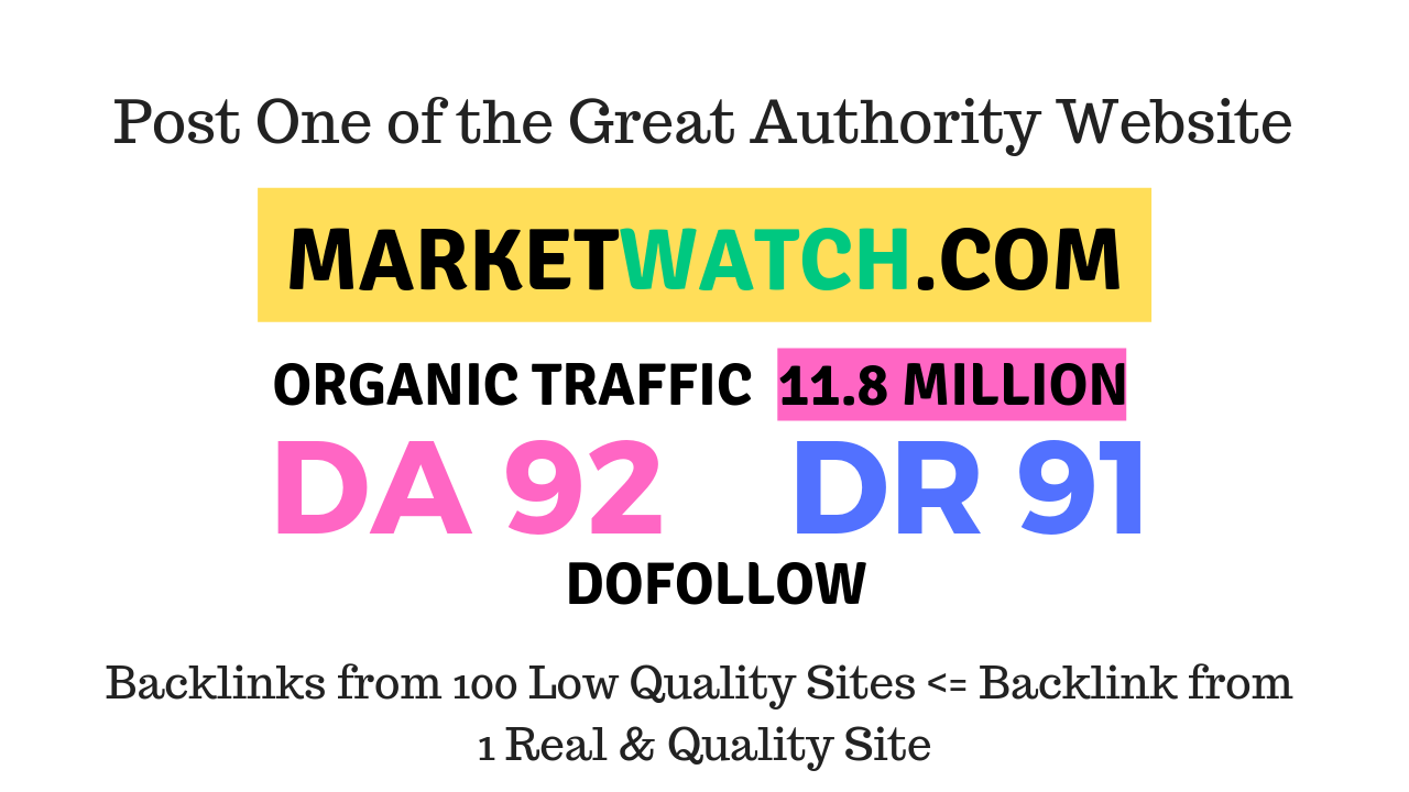 I will publish your article on Marketwatch.com