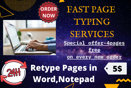i can do page typing work of 10 pages within 24 hours