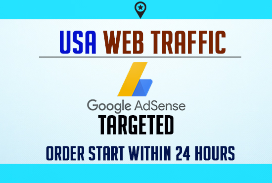 Google Adsense targeted organic USA web traffic 