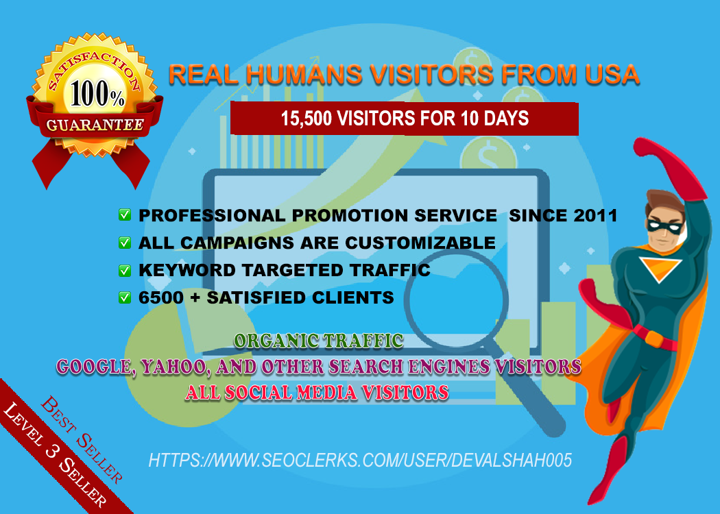 Boost Sales Overnight! 15,500+ Natural USA Visitors + FREE Backlinks (Limited Offer!