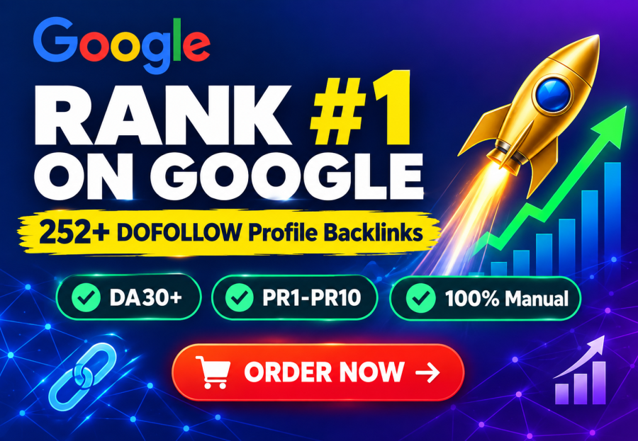 High Authority DA30+ Profile Backlinks | 252+ Manual DOFOLLOW SEO Links | Google Ranking Boost
