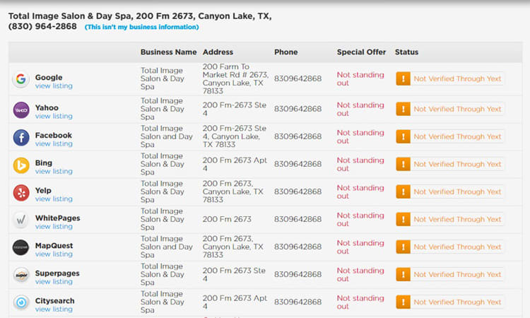 I will do 50 local citations from yext