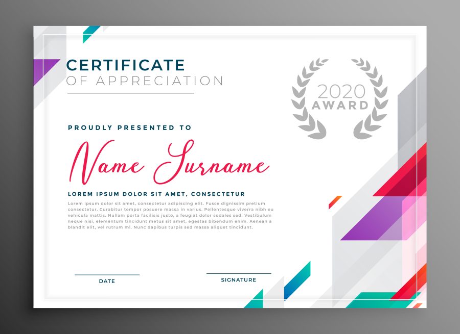 I will design professional award certificate, certificate appreciation,diploma certificate