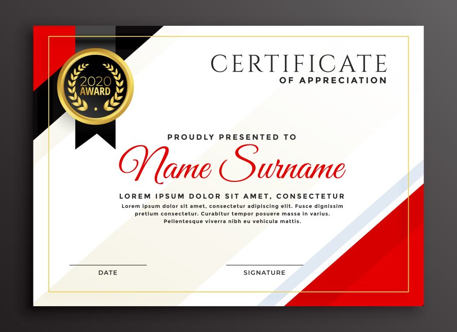 I will design professional award certificate, certificate appreciation,diploma certificate