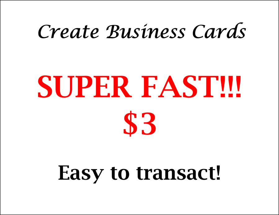 Business Cards, Personal Identification Template for School, Office/Company