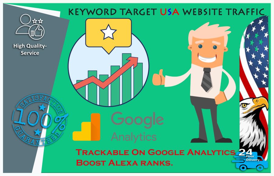 Send you Keyword Targeted USA Website Traffic With Low Bounce Rate 