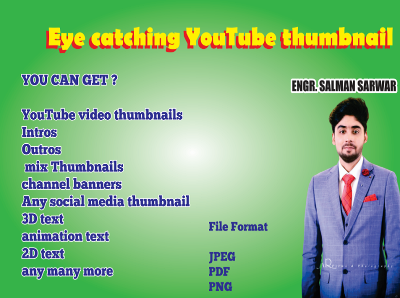 I will create eye catching YouTube,social media thumbnails