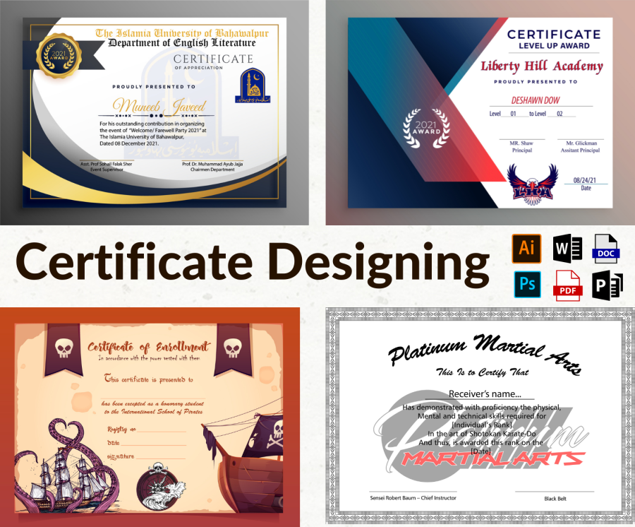 Professional certificate, Business Certificate, Award Certificate