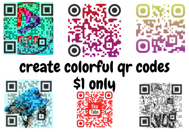 I will create eye catching colorful QR codes/BAR codes 
