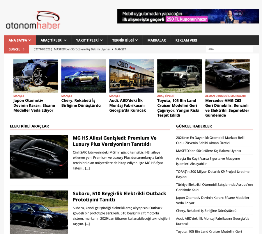 Automotive News since 9 years - OtonomHaber