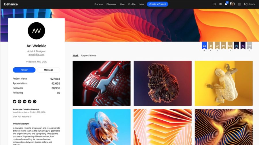 Write and publish a guest post on behance.net with 92