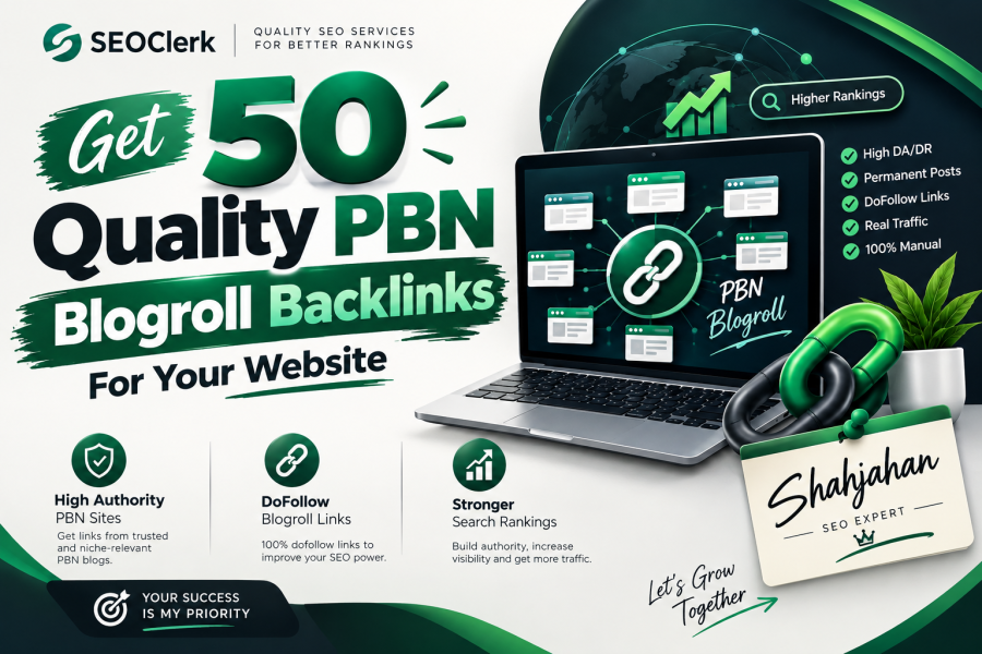 Get 50 Quality PBN Blogroll Backlinks for Your Website