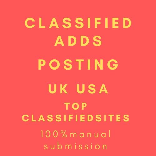 I will post 60 classified ads manually in top usa, uk sites