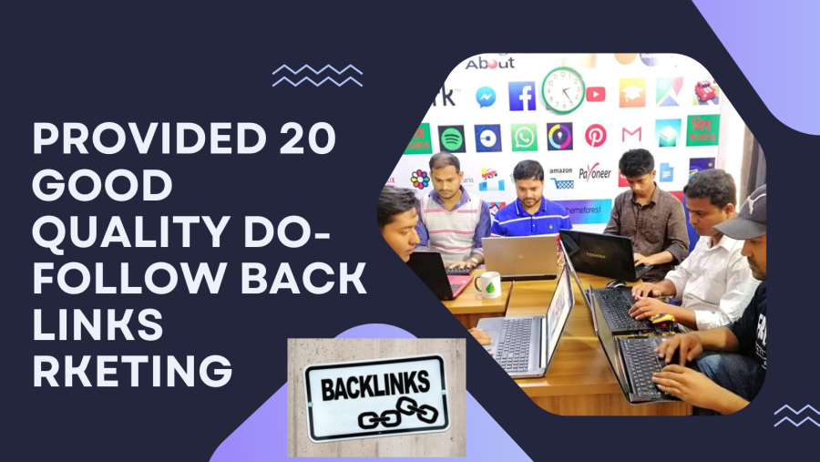  I will provided 20 good Quality Do- follow back links 