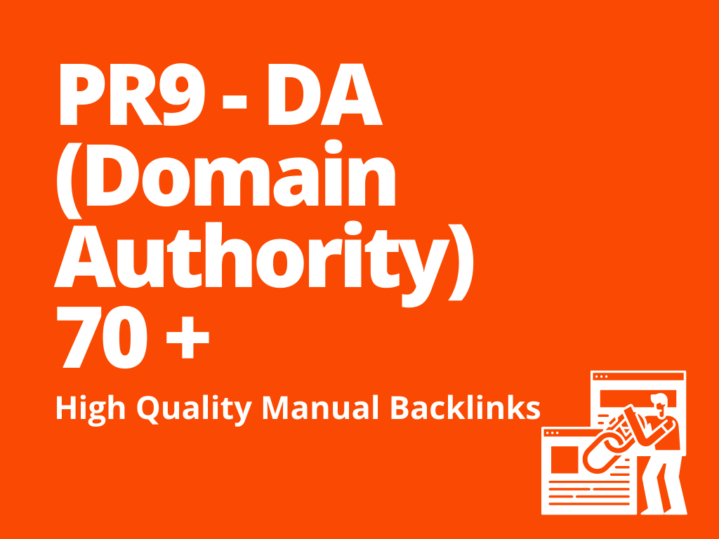 10 PR9 - DA (Domain Authority) 70+ Backlinks