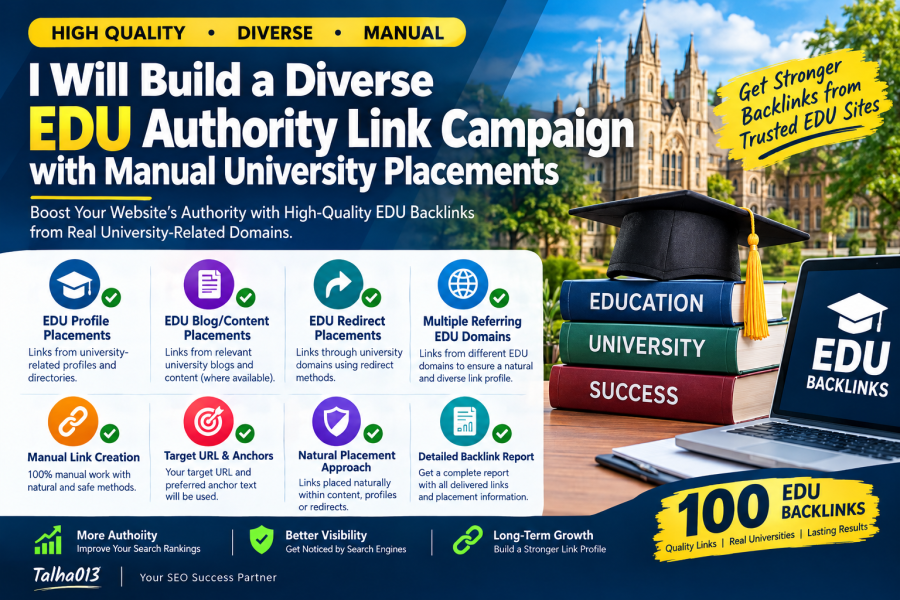 I Will Build a Diverse EDU Authority Link Campaign with Manual University Placements