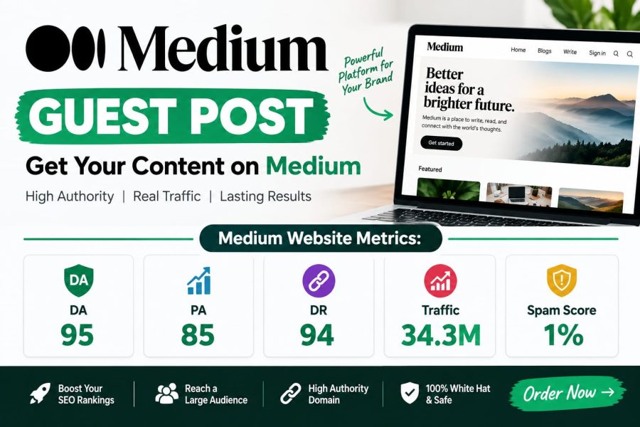 I Will Publish Your Guest Post on High Authority Medium DA 95 DR 94 Site