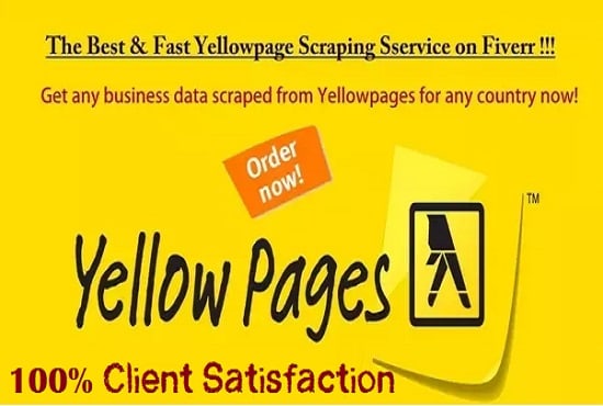 I will scrap yellow pages to get email lists, number, address etc