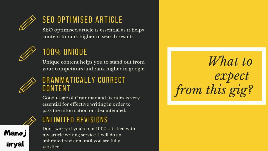  Professional SEO optimised article writing service(500words)