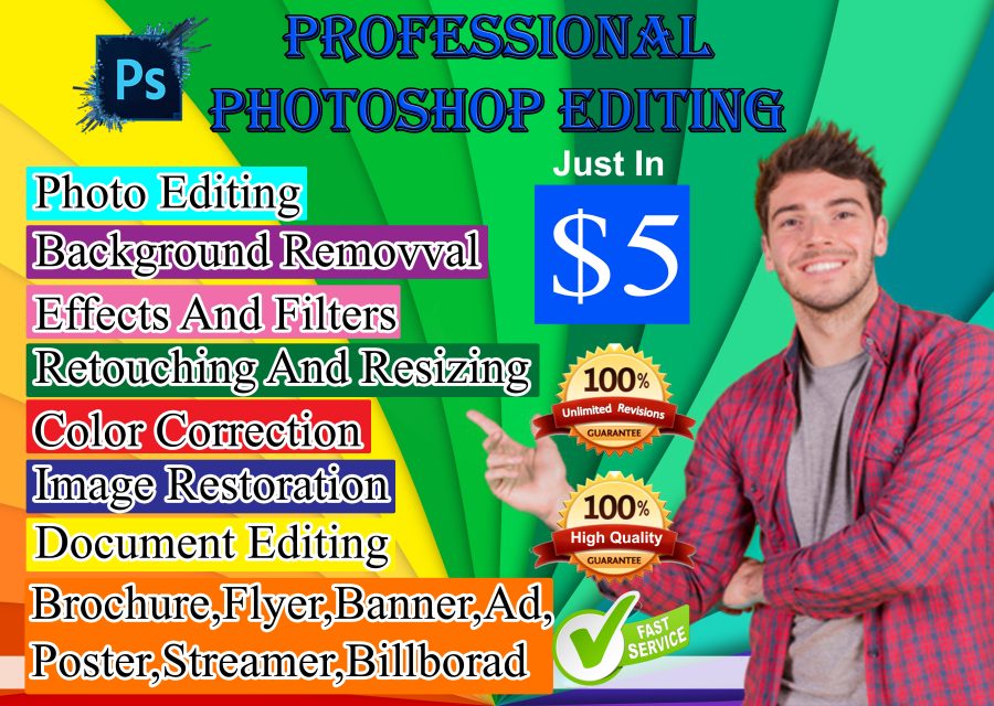 I will do Professional Photoshop editing of images