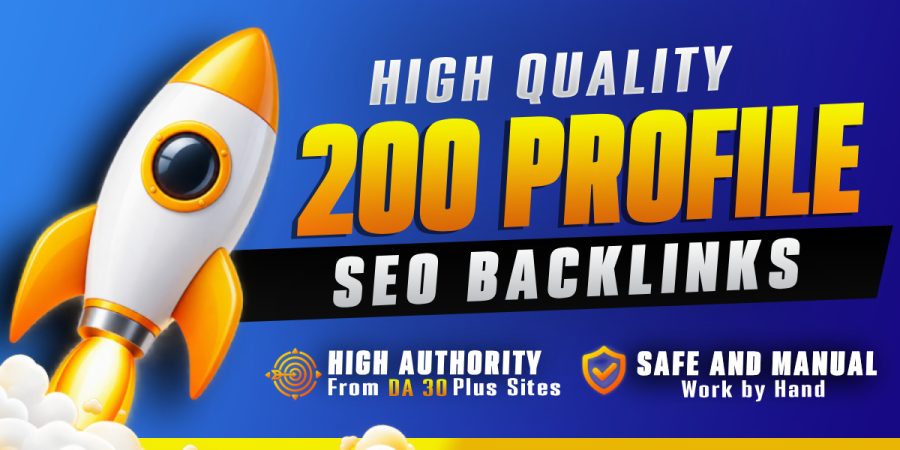 I will create 200 high quality profile SEO backlinks manually