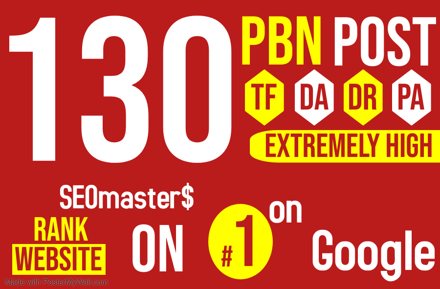 130 DA 50+ PBN Backlinks Permanent Homepage SEO Links 2025