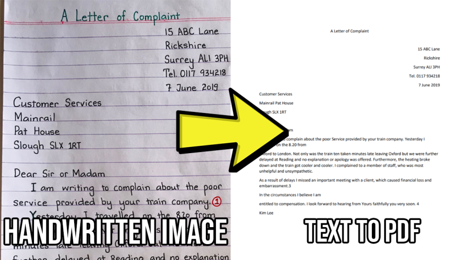 I will convert handwritten text images to text, ms word or pdf