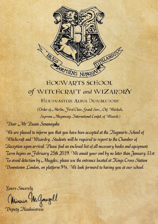 Harry Potter Personalized Hogwarts acceptance letter,Knight bus ticket and etc.. For everyone 