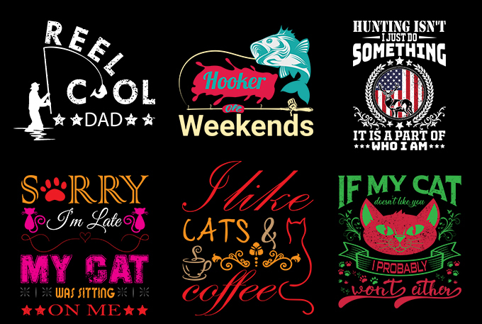 I Will Do Bulk T-shirt Designs For Merch and Teespring