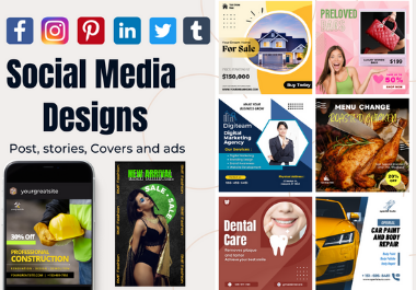 Create Two social media post, designs for your business or brand