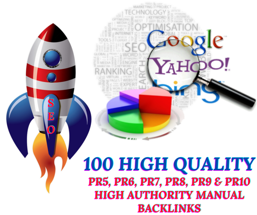 I will Create 100 PR5, PR6, PR7, PR8, PR9 & PR10 High Authority Manual Backlinks To Rank your site