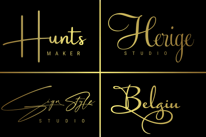 I will design luxury signature notary logo for your business