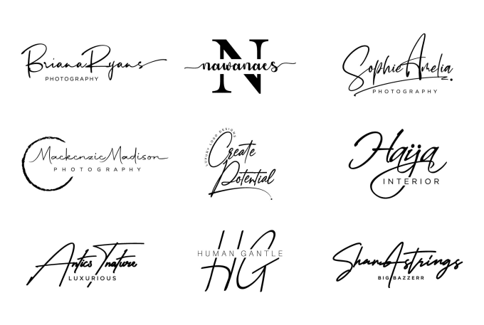 I will design modern signature logo in 24hrs