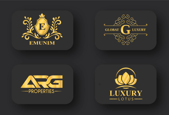 I will do luxury crown minimalist logo design