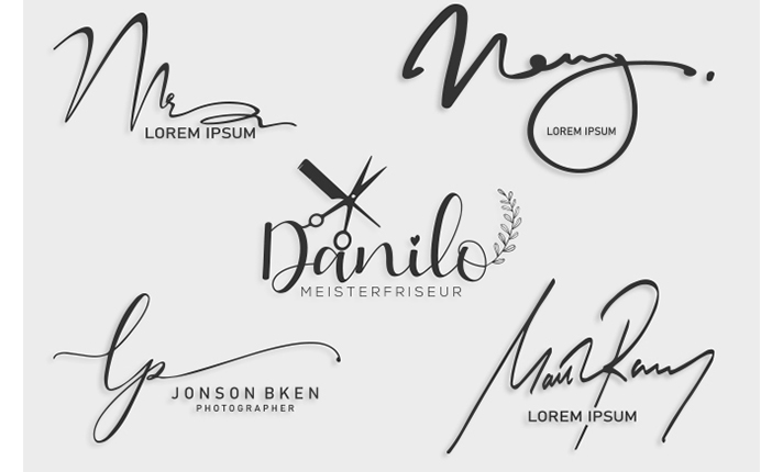 I will design modern signature logo in 24hrs