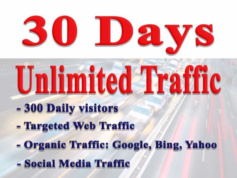 Unlimited Google,bing traffic for website with keywords ranking