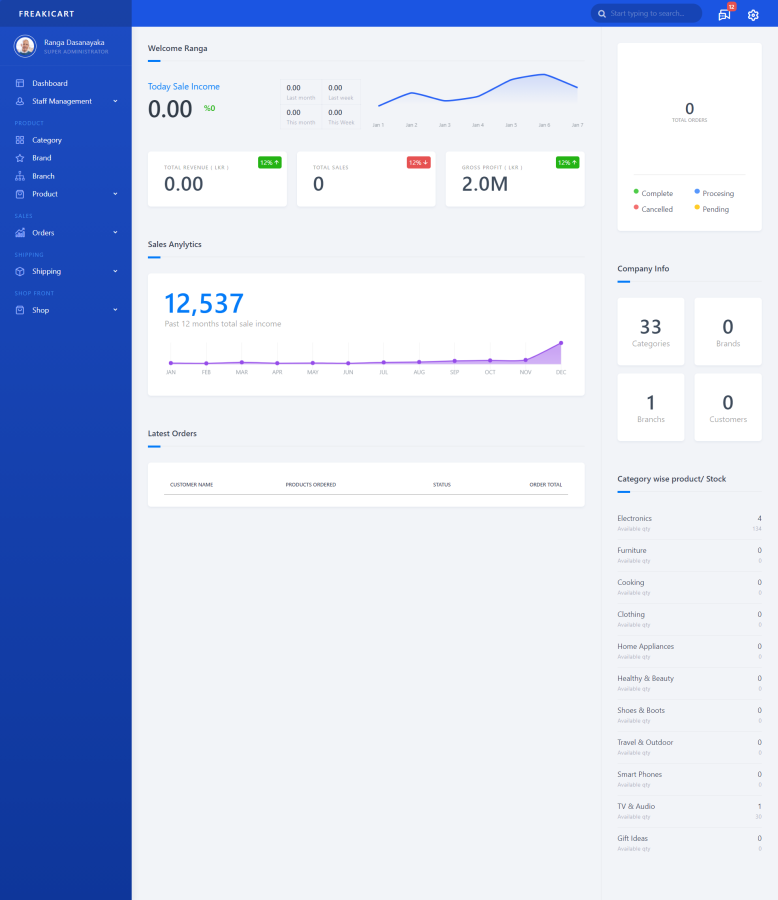 Design and Develop responsive websites using php( laravel )