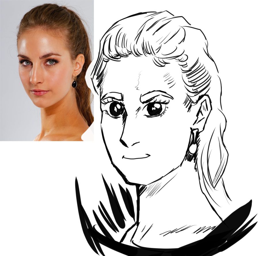 I will do a Ink cartoonizing of what you want