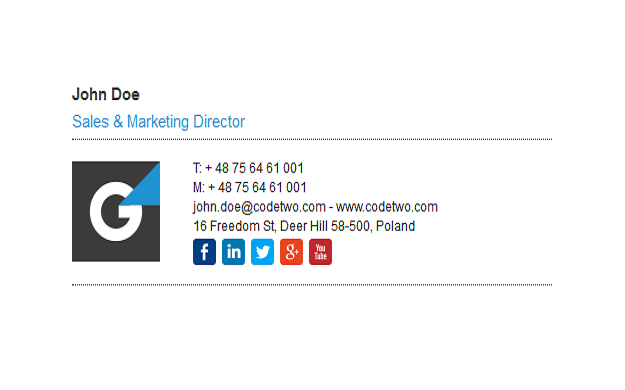 I will create html email signature or clickable email signature with social media icons