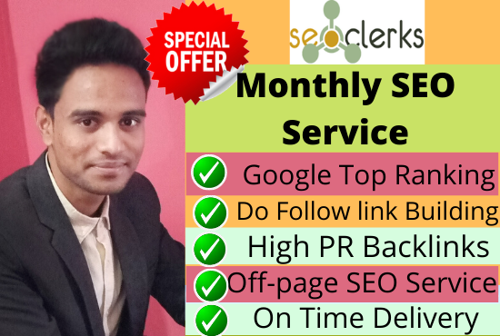 I will do google top ten ranking your website , with white hat SEo service .
