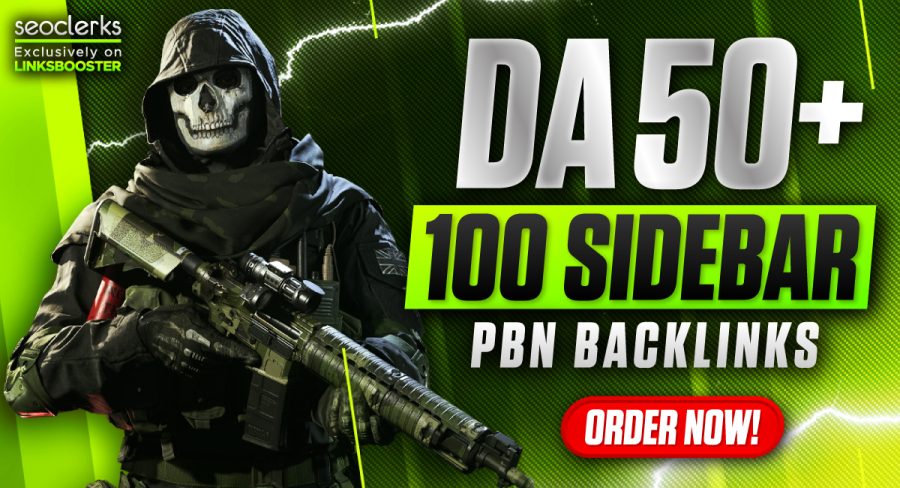 Powerful 100 Sidebar DA50+ PBNs Backlinks