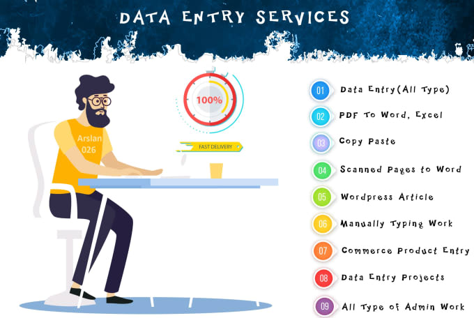 I will do Data Entry, Copy Paste, Research and Typing