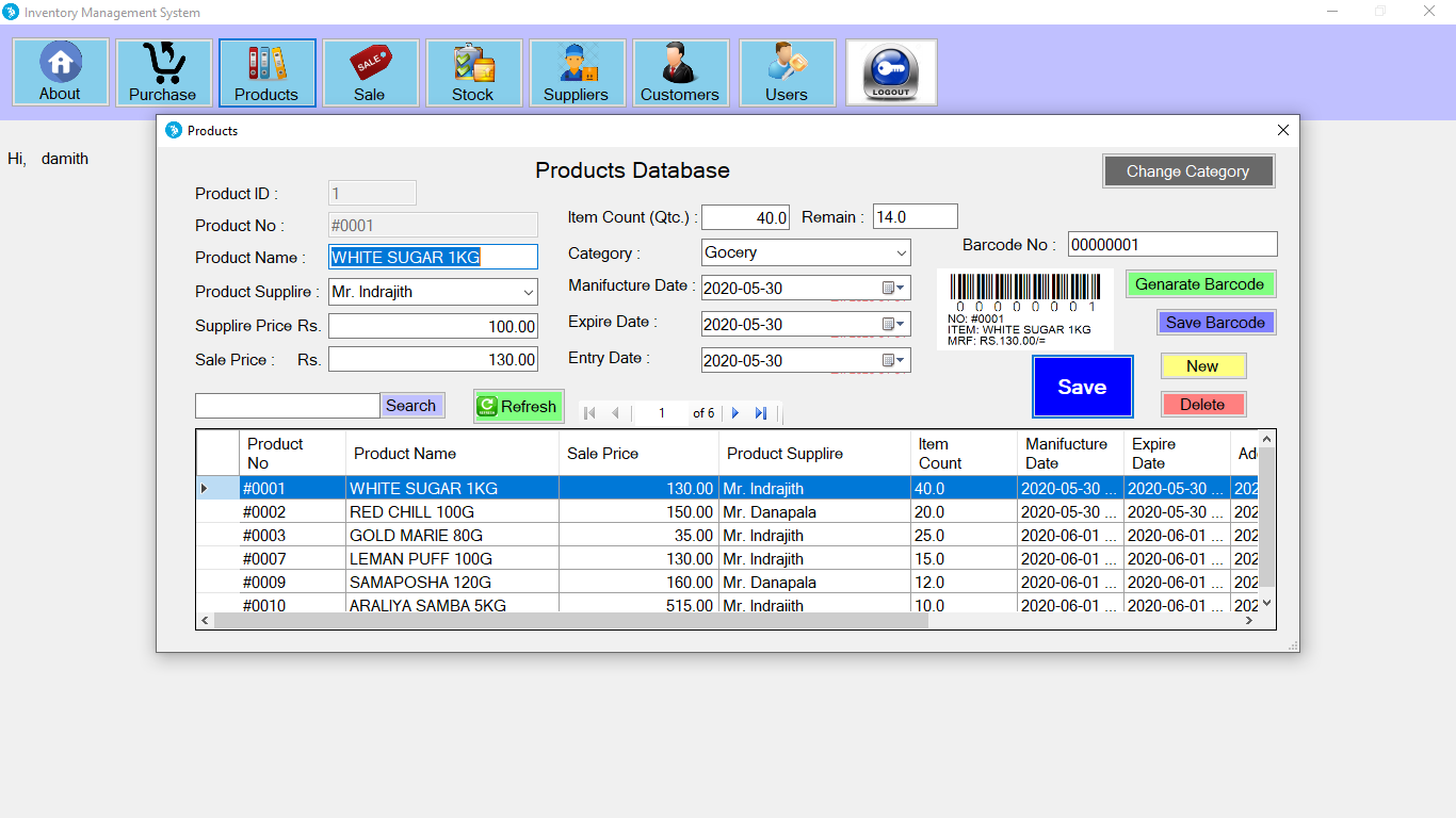 Point Of Sale Inventory System Designing