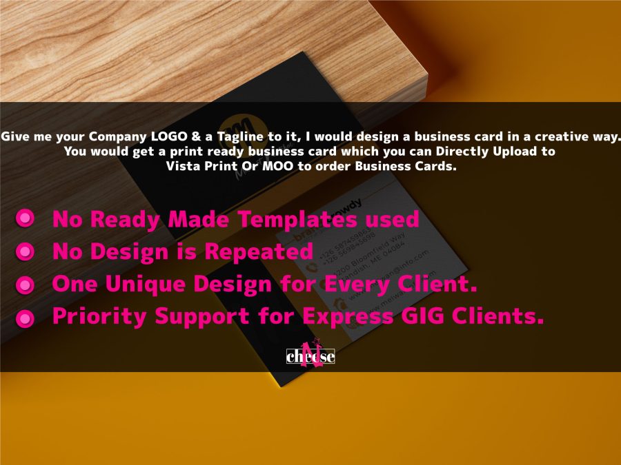 I will make a creative business card design