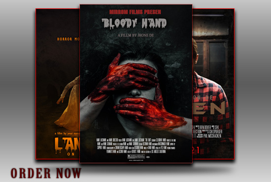 I will design professional movie poster within 12 hours