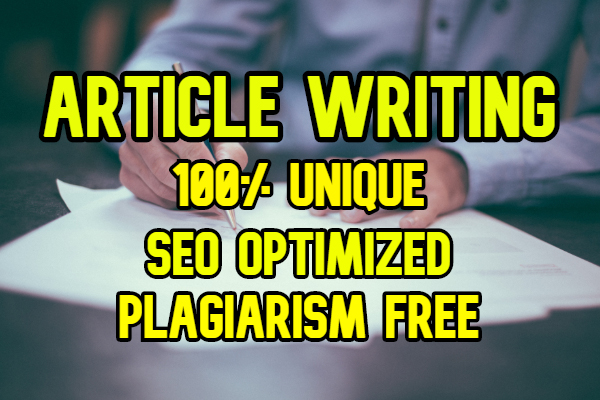 Unique Article Writing Content, 2000 words
